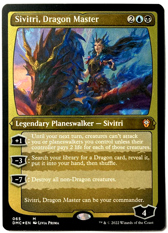 MTG Sivitri, Dragon Master FOIL ETCHED Commander: Dominaria United 065 NM