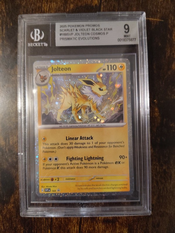 2023 Pokémon Jolteon Promo Card Beckett Graded 9 Prismatic Evolutions