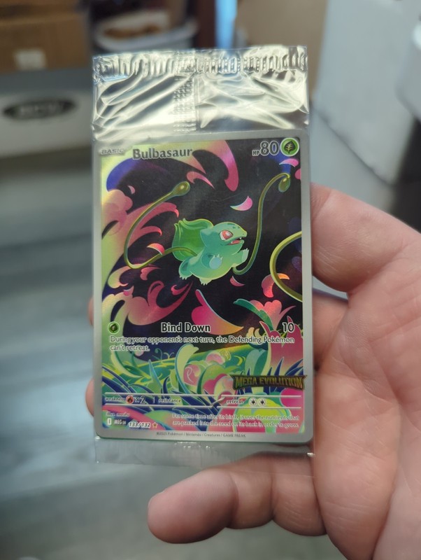 Bulbasaur Mega Evolution Illustration Rare 133/132 2026 Sealed W/ Tcg Live Code