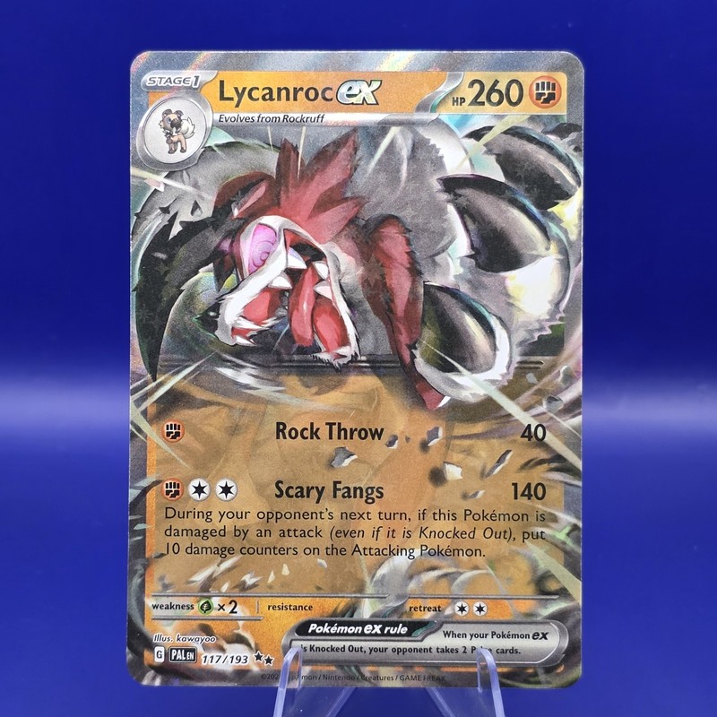 Lycanroc ex 117/193 Double Rare Paldea Evolved Pokemon NM
