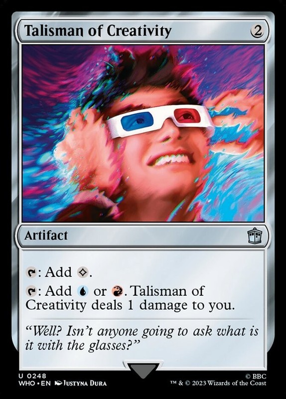 Talisman of Creativity 0248 Non Foil Uncommon Doctor Who Commander MTG Near Mint