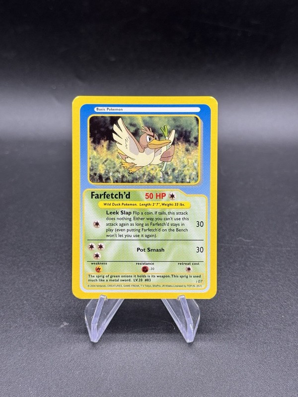 Farfetch’d Banned Pokemon Funskool Vintage 2004 Nintendo Creatures India i07