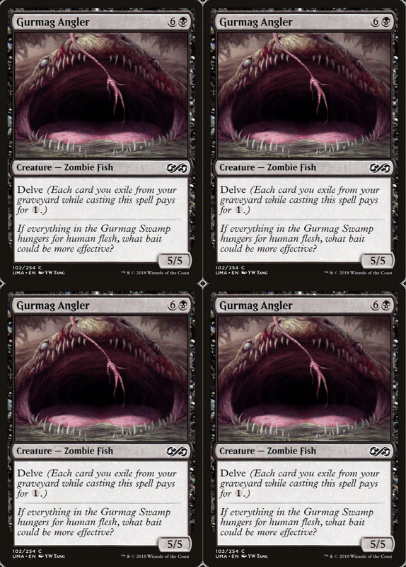 4x MTG 2018 GURMAG ANGLER – ZOMBIE FISH CREATURE – MAGIC CARD x4 copies