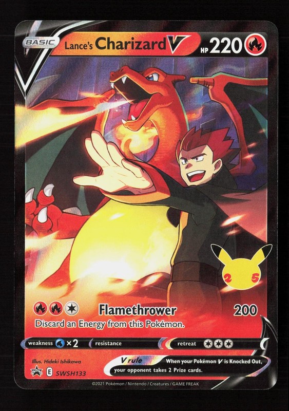 Lance’s Charizard V SWSH133 Holo Promo Sword & Shield Promo Pokemon Near Mint