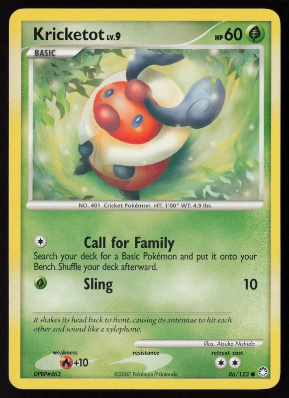 Kricketot 86/123 Common Mysterious Treasures Pokemon Lightly Played