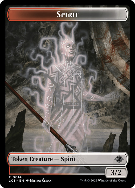 x1 Spirit LCI TOKEN MTG 14 TOKEN M/NM 1x