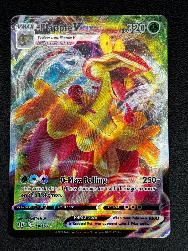 Pokémon TCG Flapple VMAX 019/163 SWSH05: Battle Styles Ultra Rare NM