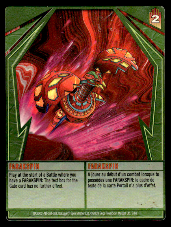 Bakugan Card – Farakspin – Ability – Gundalian Invaders