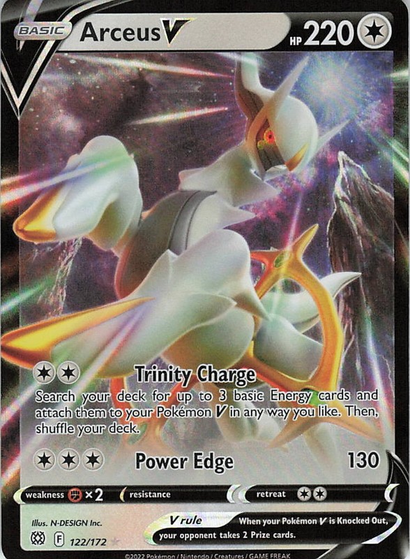 Arceus V Holo Ultra Rare SWSH09: Brilliant Stars 122/172 NM