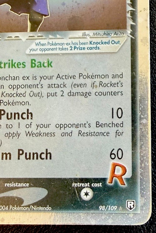 Pokémon Rocket's Hitmonchan ex 98/109 EX Team Rocket Returns 2004 Holo 🌀 MP/HP gallery