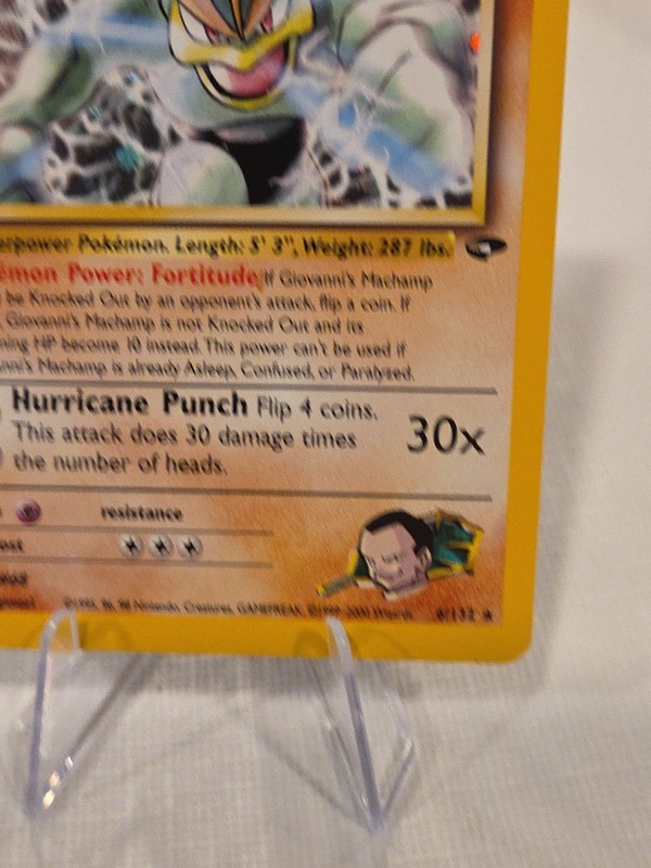 Giovanni's Machamp Holo 6/132 Gym Challenge Holo Original Mint Unplayed gallery