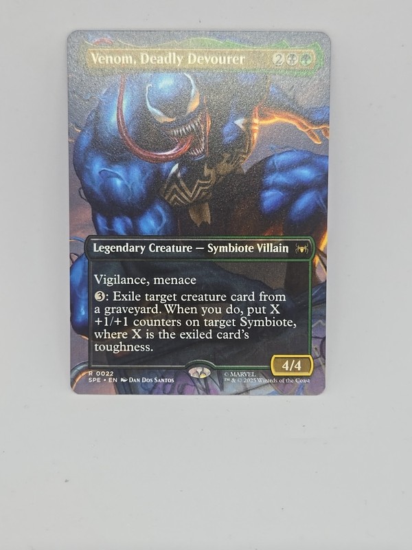 VENOM, DEADLY DEVOURER 2025 MAGIC SPIDER-MAN BORDERLESS RARE #0022 Regular