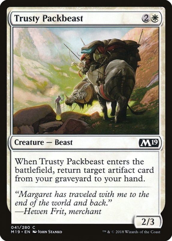 Trusty Packbeast (041) Core Set 2019 x4 4x M19 MTG Playset Magic