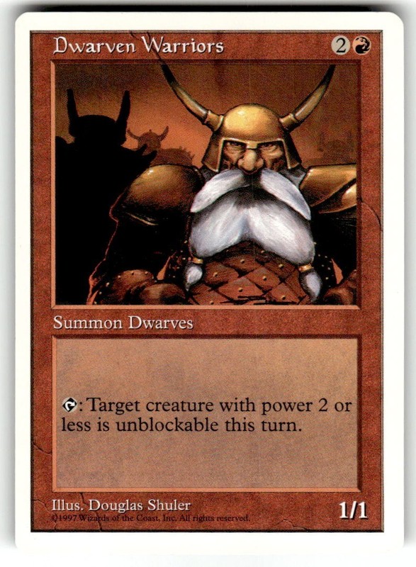 Dwarven Warriors Fifth Edition (5ED) Magic Card MTG (Dwarf Warriors)-