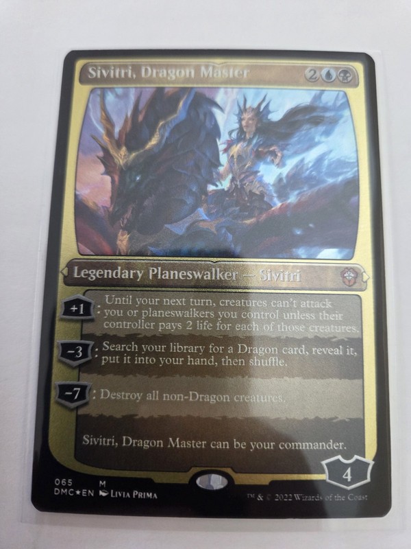 mtg, Sivitri, Dragon Master (Foil Etched) Commander: Dominaria United Foil NM