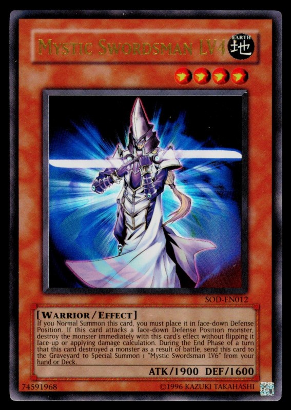Mystic Swordsman LV4 – SOD-EN012 LP Ultra Rare Soul of the Duelist Yu-Gi-Oh