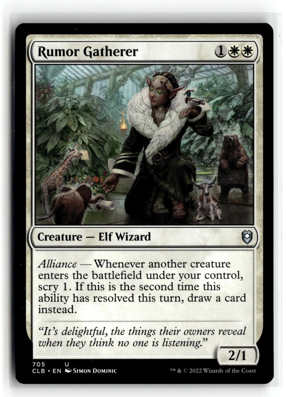 MAGIC Cmdr Lgds: Battle for Baldur’s Gate #705 Rumor Gatherer.M2A