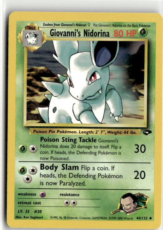 2000 Original Gym Challenge Giovanni’s Nidorina 44/132
