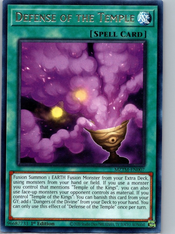 Defense of the Temple 1st Edition Rare Maze of the Master MZTM-EN007 NM