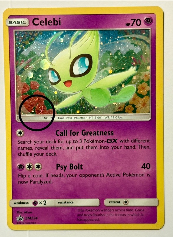 🌀MOUTH SWIRL🌀Celebi SM224 Sm Holo NM – B59
