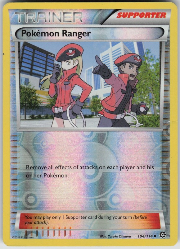 Pokemon Ranger 104/114 Reverse Holo Uncommon XY – Steam Siege HP