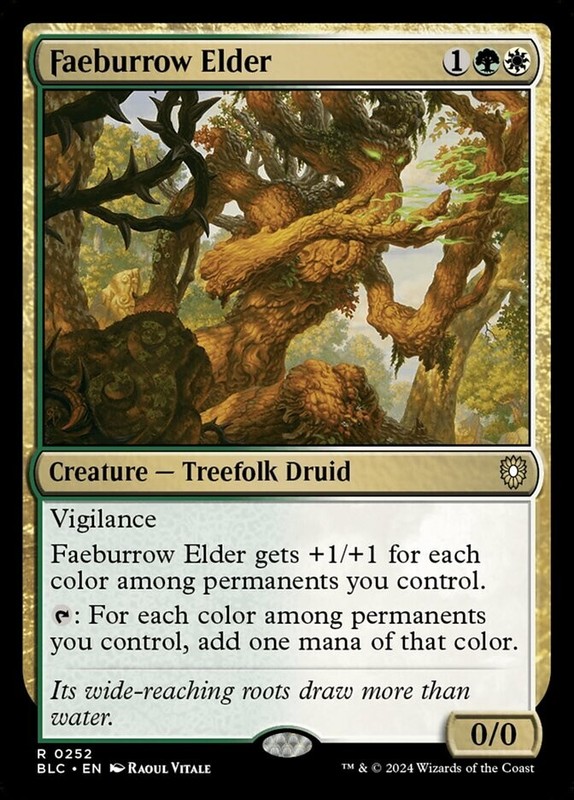 Faeburrow Elder 0252 Rare Non Foil Bloomburrow Commander MTG Near Mint