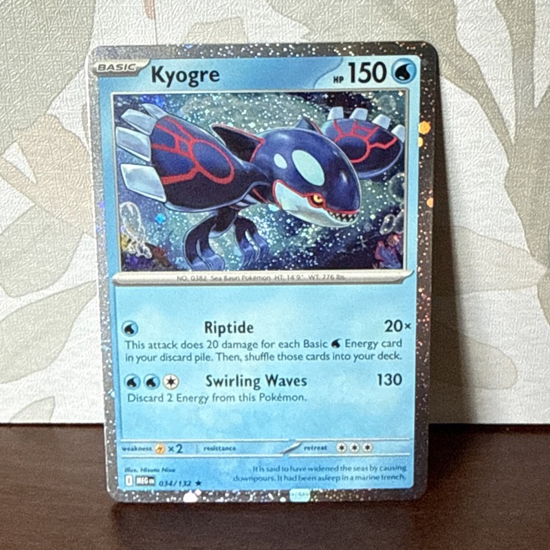 Kyogre 034/132 Mega Evolution Knock Out Collection Box Cosmos Holo Promo NM