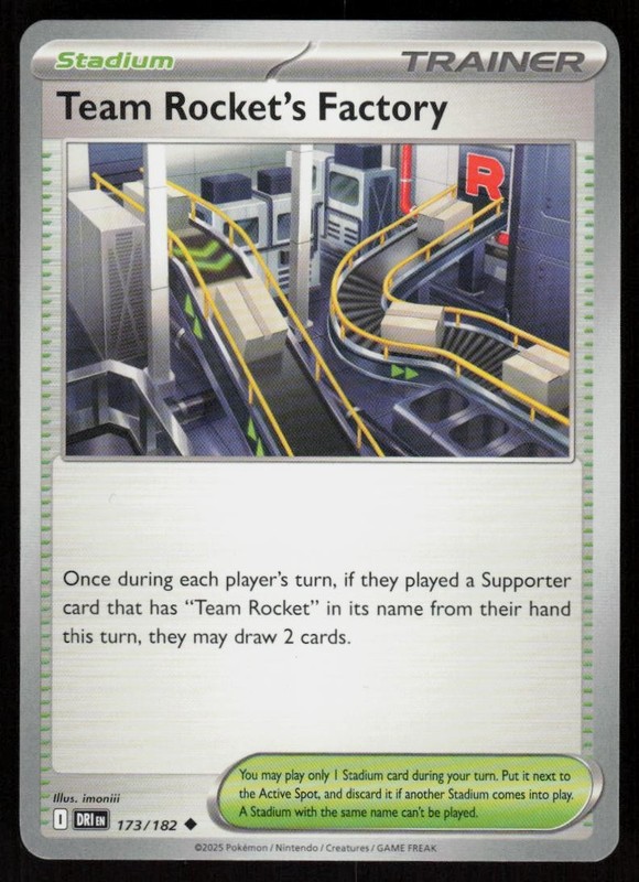 Team Rocket’s Factory 173/182 Uncommon Destined Rivals Pokemon NM