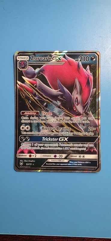 Zoroark GX 53/73 Holo Shining Legends GX Rare Near Mint