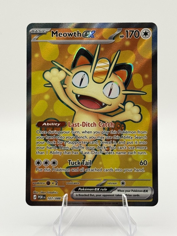 2026 ME03: Perfect Order Meowth ex – 107/088 Ultra Rare #107/088