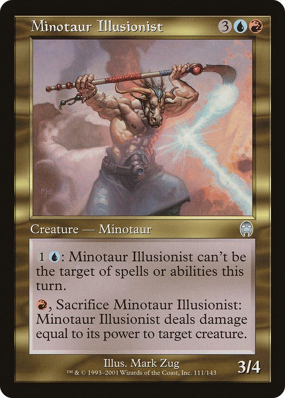 Minotaur Illusionist #111 (HP) Apocalypse APC Magic MTG