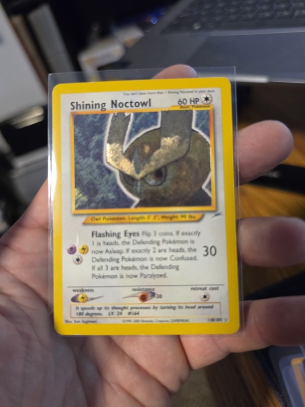 Nintendo Shining Noctowl 110/105 Neo Revelation Holo Rare Pokemon TCG Eng 2001