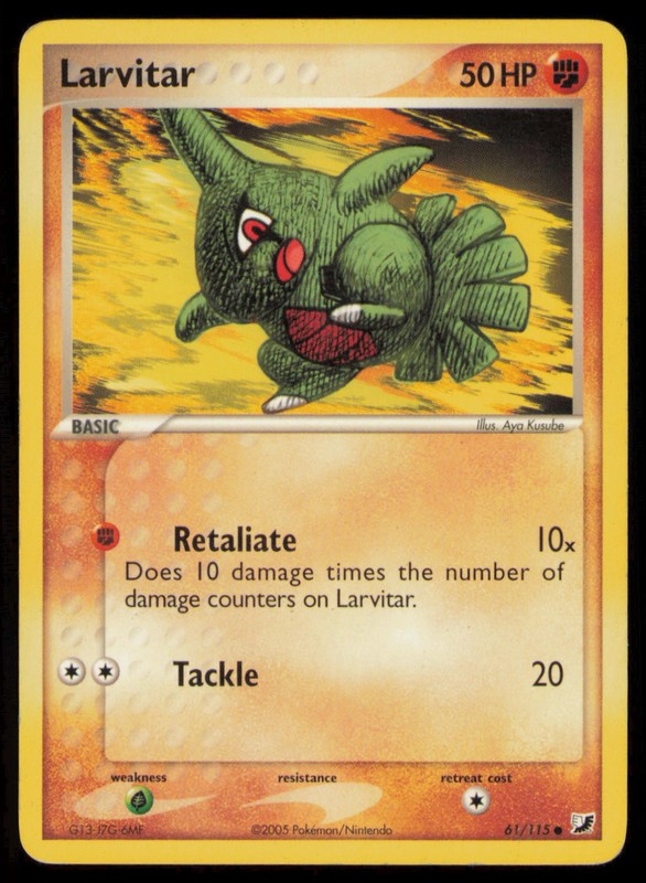 Larvitar 61/115 Common Unseen Forces Pokemon Lightly Played