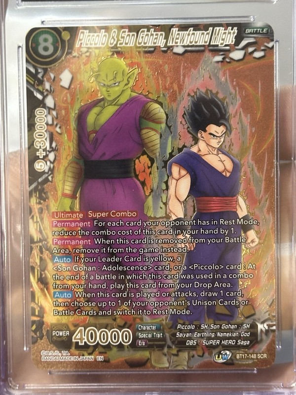 Dragon Ball Piccolo & Son Gohan, Newfound Might BT17-148 SCR CGC PRISTINE 10 gallery