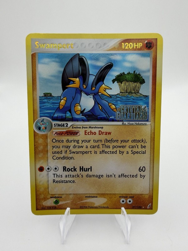 Pokémon TCG Swampert 027/100 Crystal Guardians Stamped Holo MP
