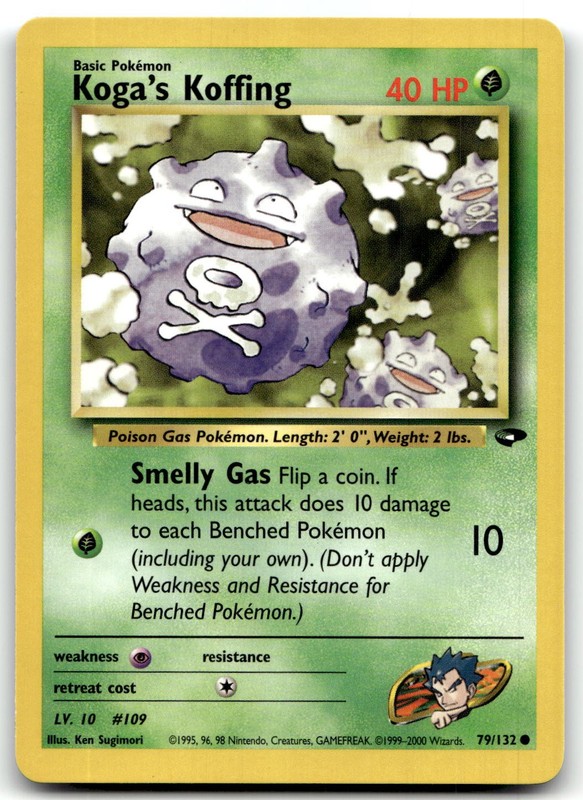 Koga’s Koffing (79) 079/132 Gym Challenge Common Unlimited Pokemon TCG NM
