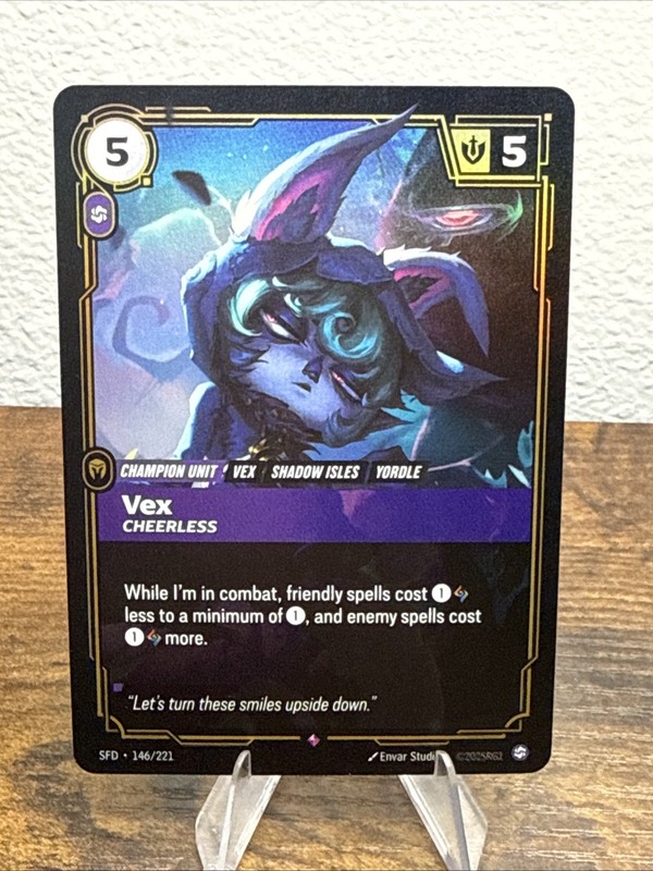 League of Legends Vex Cheerless Champion Unit Card SFD 146/221