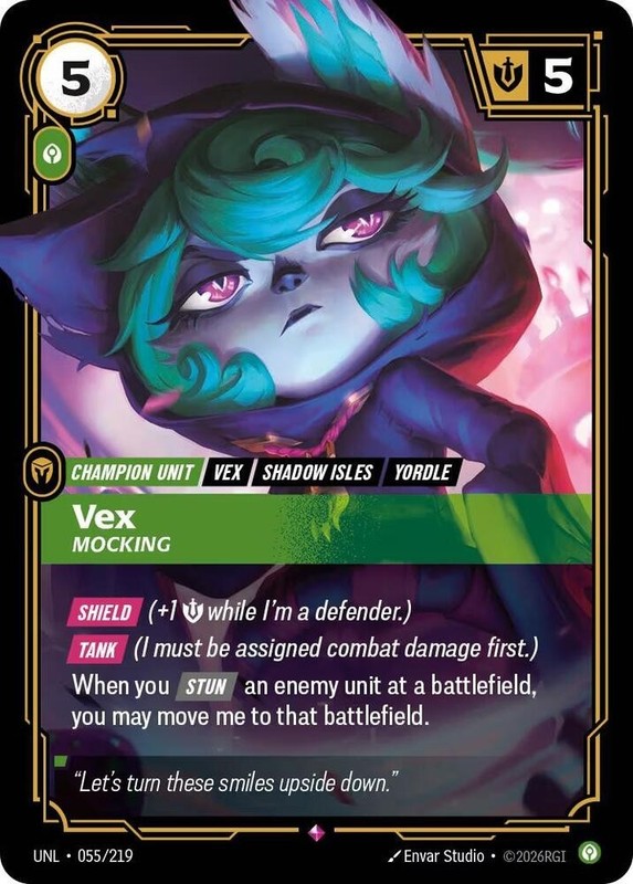 Vex – Mocking UNL 055/219 Rare Unleashed Riftbound English IN HAND