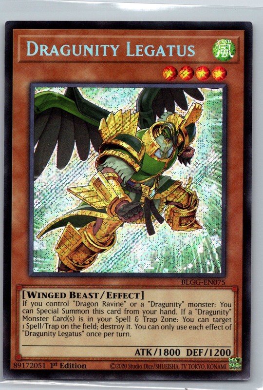 Dragunity Legatus 1st Edition Secret Rare BLGG-EN075 NM