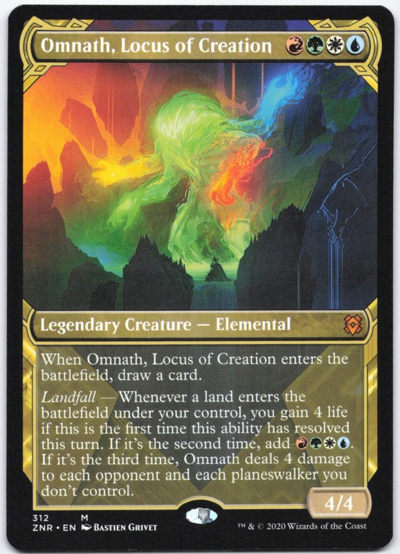 Omnath, Locus of Creation (Showcase) M Zendikar Rising 312 NM