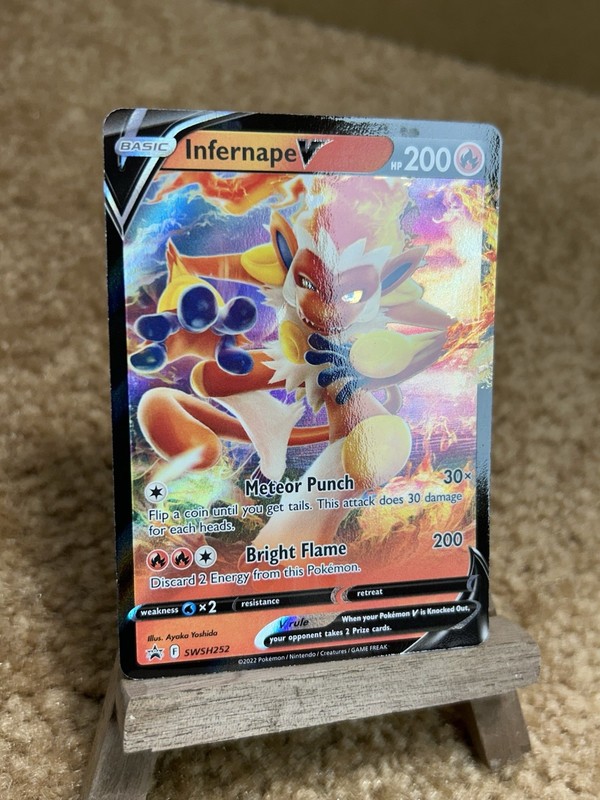 Pokemon Infernape V SWSH252 Black Star Promo Holo Rare Sword Shield NM gallery