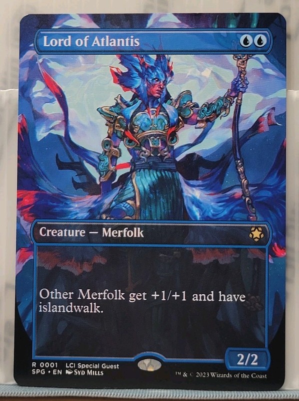 Mtg LORD OF ATLANTIS BORDERLESS NM LCI Special Guest 0001 -Argo-