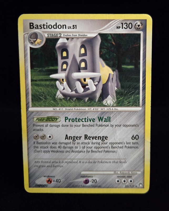 Pokémon TCG – BASTIODON – 21/123 – RARE – DP: MYSTERIOUS TREASURES (2007) – HP