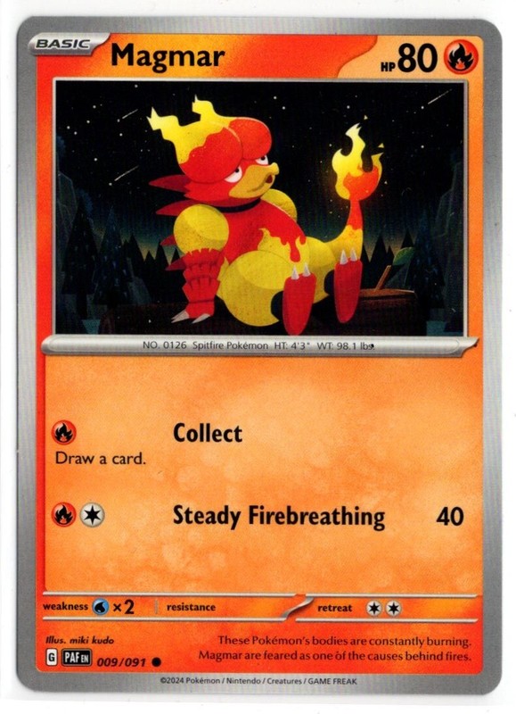 Pokemon Paldean Fates 009/091 Magmar