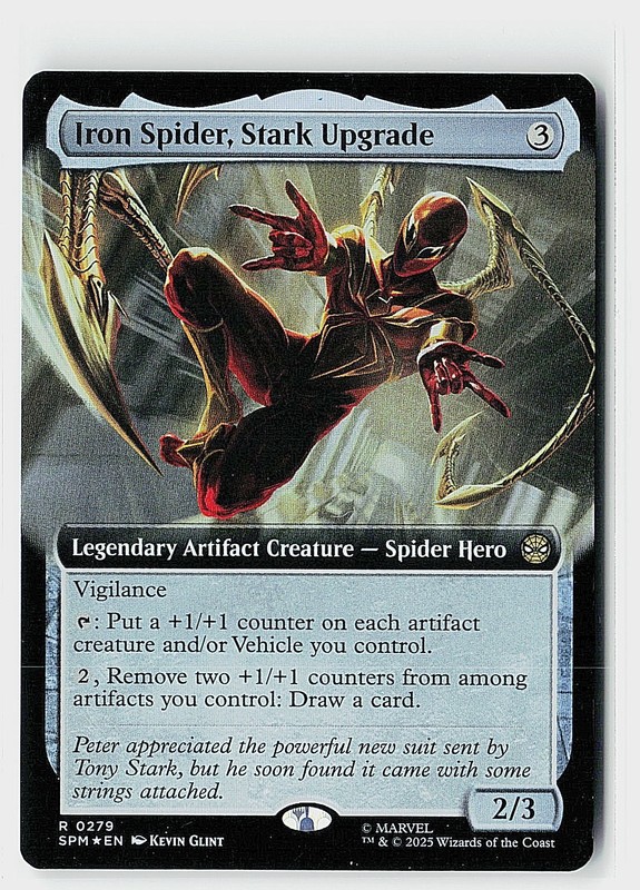 Iron Spider, Stark Upgrade (Extended Art) Foil R Marvel’s Spider-Man 279 NM