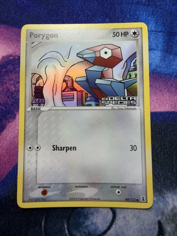 Porygon 80/113 Reverse Holo Stamped – EX Delta Species Pokemon 2005 LP