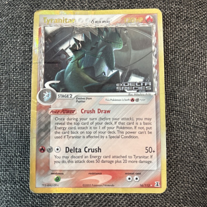 Tyranitar δ Species 16/113 Stamped Pokemon EX Delta Species 2005 Reverse Holo