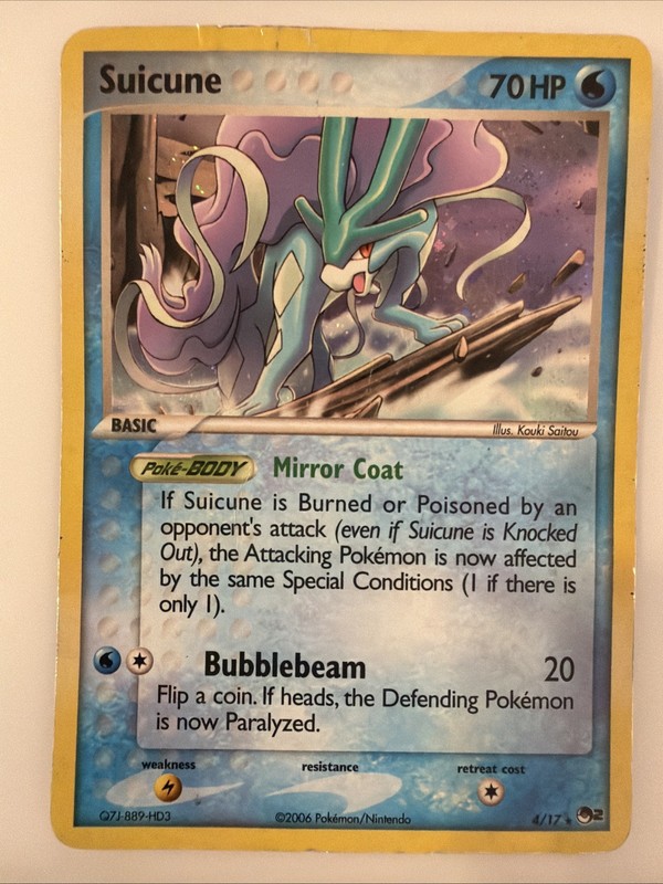 Pokémon TCG Suicune Holo 4/17 POP Series 2 Promo