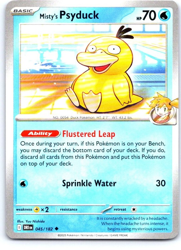 Misty’s Psyduck 045/182 Uncommon Destined Rivals Pokemon Near Mint