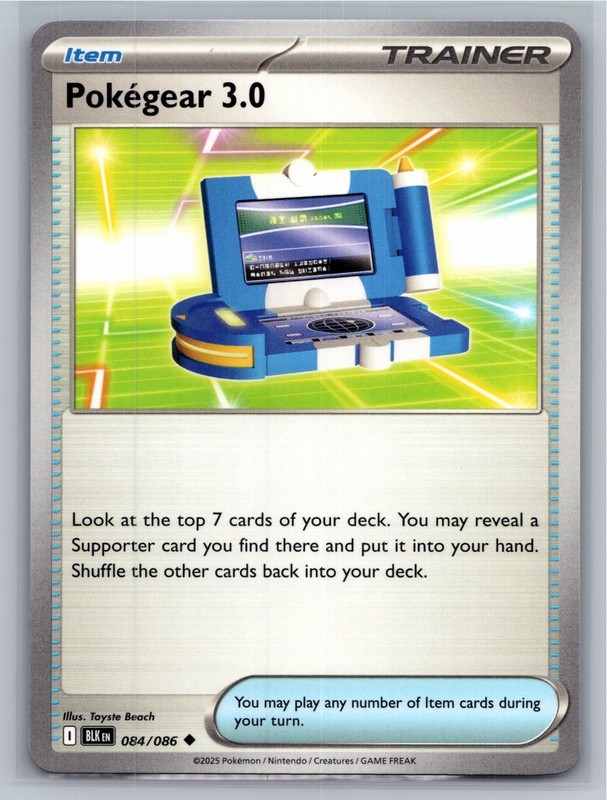 Pokegear 3.0 084/086 Uncommon Black Bolt Pokemon Near Mint